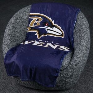 🆕- NFL Licensed Baltimore Ravens Plush Soft Micro Throw Blanket, 50 × 60